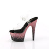 ADORE-708SS Plateau Sandaletten - Schwarz Rosa Glitzer | Pleaser