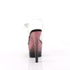 ADORE-708SS Plateau Sandaletten - Schwarz Rosa Glitzer | Pleaser