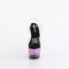 ADORE-708SS Plateau Sandaletten Schwarz/PinkGlitzer | Pleaser