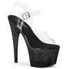 ADORE-708SS Plateau Sandaletten - Schwarz Glanz | Pleaser
