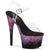 ADORE-708SS Plateau Sandaletten Schwarz/PinkGlitzer | Pleaser