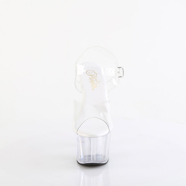 ADORE-708VL Sandalette Plateauschuhe Transparent von Pleaser – Ansicht 2