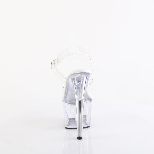 ADORE-708VL Sandalette Plateauschuhe Transparent von Pleaser – Ansicht 4