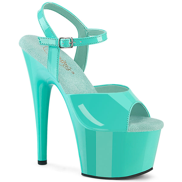 ADORE-709 Plateau Sandaletten Türkis Lack | Pleaser