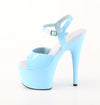 ADORE-709 Plateau Sandaletten Hell Blau Lack | Pleaser