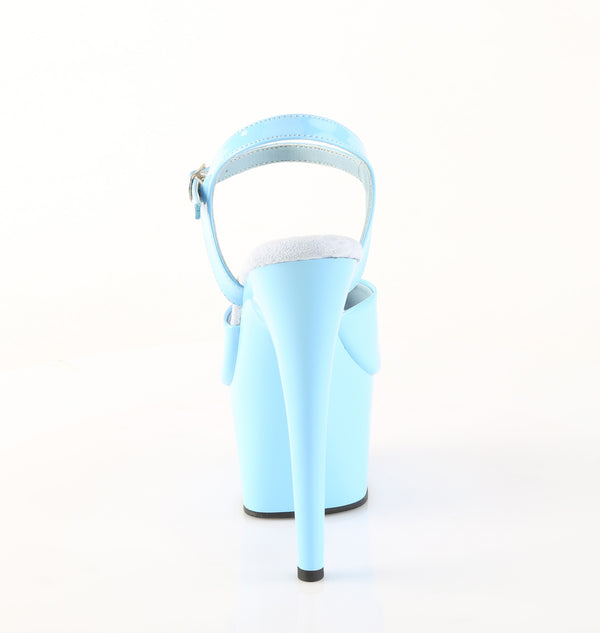 ADORE-709 Plateau Sandaletten Hell Blau Lack | Pleaser
