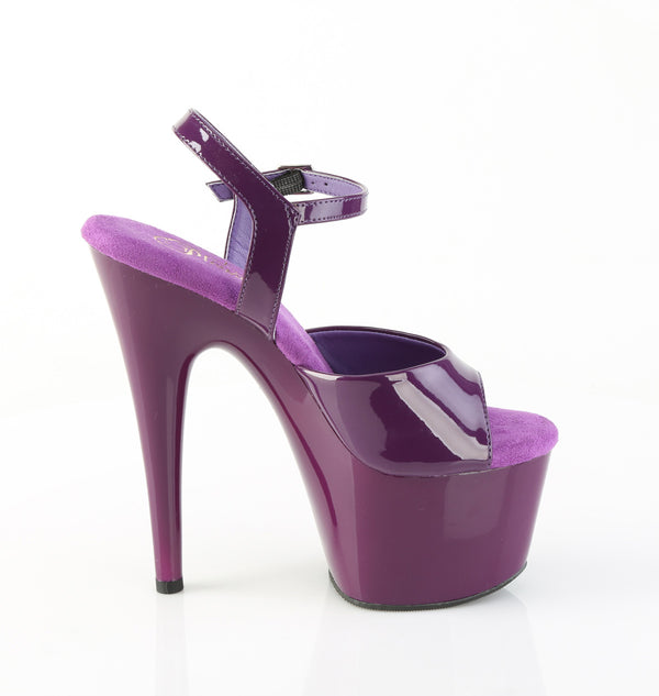 ADORE-709 Plateau Sandaletten Dunkel Violett Lack | Pleaser