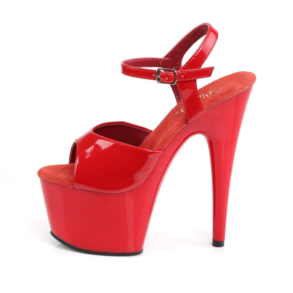 ADORE-709 Sandalette Plateauschuhe Rot | Pleaser
