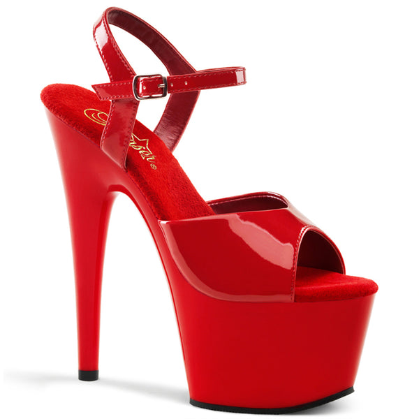 ADORE-709 Sandalette Plateauschuhe Rot | Pleaser