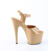 ADORE-709 Plateau Sandaletten Beige Lack | Pleaser