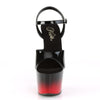 ADORE-709BR-H Plateau Sandaletten Schwarz/Rot | Pleaser