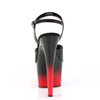 ADORE-709BR-H Plateau Sandaletten Schwarz/Rot | Pleaser