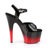 ADORE-709BR-H Plateau Sandaletten Schwarz/Rot | Pleaser