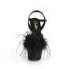 ADORE-709F Plateau Sandaletten Schwarz | Pleaser