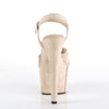 ADORE-709FS Plateau Sandaletten Beige Samt | Pleaser