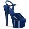 ADORE-709GP Plateau Sandaletten Blau | Pleaser