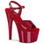 ADORE-709GP - Plateau High Heel Sandaletten - Rot mit Glitzer | Pleaser