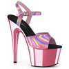 ADORE-709HGCH Plateau Sandaletten Baby Pink Chrom | Pleaser