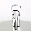ADORE-709HGCH Plateau Sandaletten Silber Chrom | Pleaser