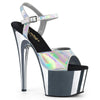 ADORE-709HGCH Plateau Sandaletten Silber Chrom | Pleaser