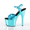 ADORE-709HGCH Plateau Sandaletten - Türkis Chrom | Pleaser