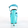 ADORE-709HGCH Plateau Sandaletten - Türkis Chrom | Pleaser
