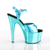 ADORE-709HGCH Plateau Sandaletten - Türkis Chrom | Pleaser
