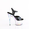 ADORE-709HT - Plateau High Heel Sandaletten - Schwarz Schimmer | Pleaser