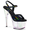 ADORE-709HT - Plateau High Heel Sandaletten - Schwarz Schimmer | Pleaser