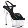 ADORE-709HT - Plateau High Heel Sandaletten - Schwarz Schimmer | Pleaser