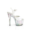 ADORE-709HT - Plateau High Heel Sandaletten - Weiß Schimmernd | Pleaser