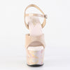 ADORE-709MB Plateau Sandaletten Beige Gold Marmor | Pleaser