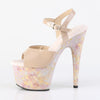 ADORE-709MB Plateau Sandaletten Beige Gold Marmor | Pleaser