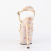 ADORE-709MB Plateau Sandaletten Beige Gold Marmor | Pleaser