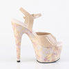 ADORE-709MB Plateau Sandaletten Beige Gold Marmor | Pleaser