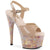 ADORE-709MB Plateau Sandaletten Beige Gold Marmor | Pleaser