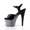 ADORE-709OMBRE Plateau Sandaletten Silber/Schwarz | Pleaser
