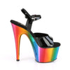 ADORE-709RC Plateau Sandaletten Regenbogen | Pleaser