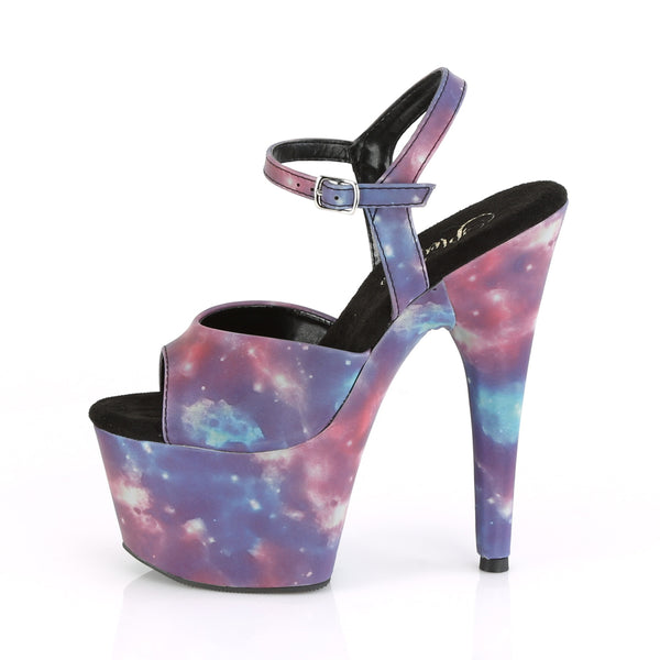 ADORE-709REFL Plateau Sandaletten Silber | Pleaser