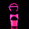 ADORE-709UV Plateau Sandaletten Neon Pink UV | Pleaser