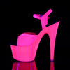 ADORE-709UV Plateau Sandaletten Neon Pink UV | Pleaser
