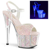 ADORE-710UVG Plateau Sandaletten Rosa Opal UV | Pleaser