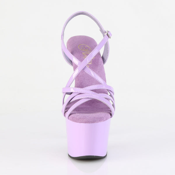 ADORE-713 Plateau Sandaletten Violett Lack | Pleaser