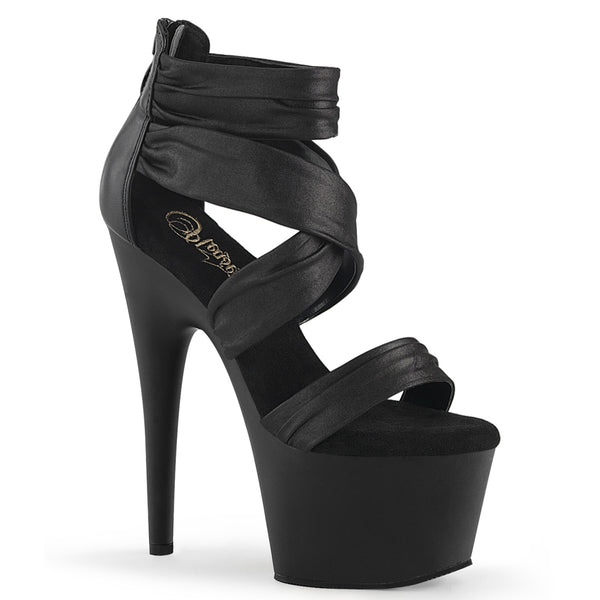ADORE-720 Sandalette Plateauschuhe Schwarz von Pleaser