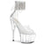 ADORE-724RS Plateau Sandaletten Silber/Transparent | Pleaser