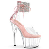 ADORE-724RS Plateau Sandaletten Rosa Transparent | Pleaser