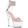ADORE-727RS Plateau Sandaletten - Pink/Transparent | Pleaser