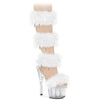 ADORE-728F Plateau Sandaletten Weiss | Pleaser