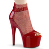 ADORE-765RM Plateau Sandaletten Rot Glitzer Lack Strass Netz von Pleaser