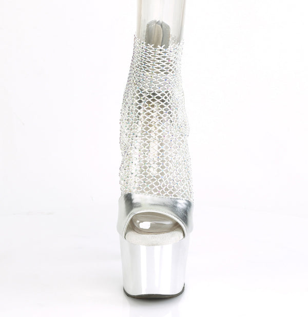 ADORE-765RM Plateau Heels - Silber von Pleaser – Ansicht 2